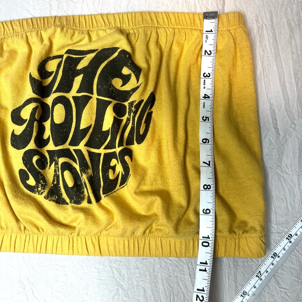 The Rolling Stones Mustard Yellow Strapless Tube Top - Picture 6 of 6